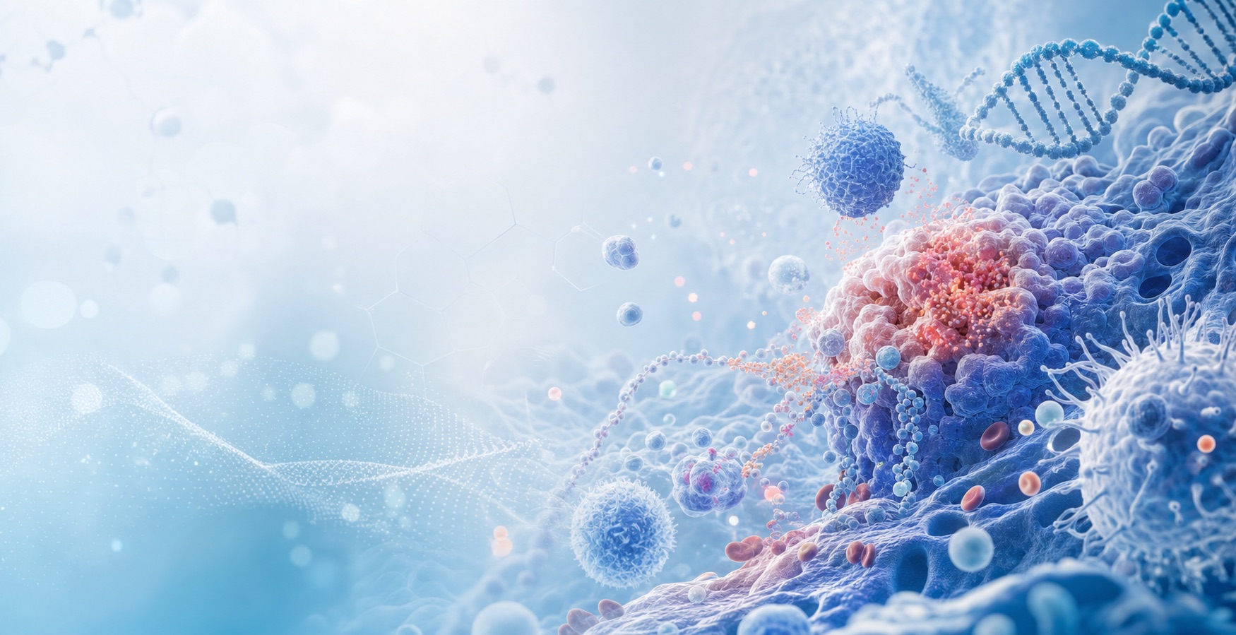 Abstract oncology research visual
